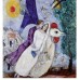 Puzzle en bois - art maxi 24 pièces - chagall : les mariées de la tour eiffel  Puzzle Michele Wilson    060502
